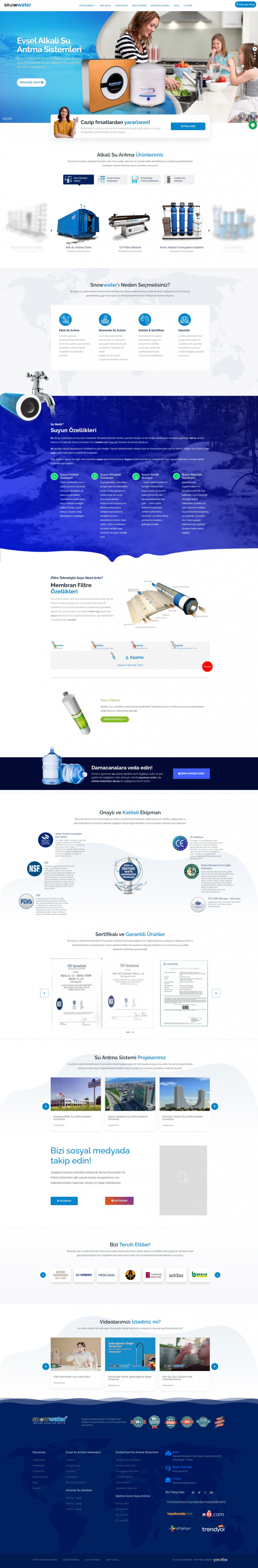 Kurumsal Site snowwater.com.tr Web Site Tasarımı & Yazılımı